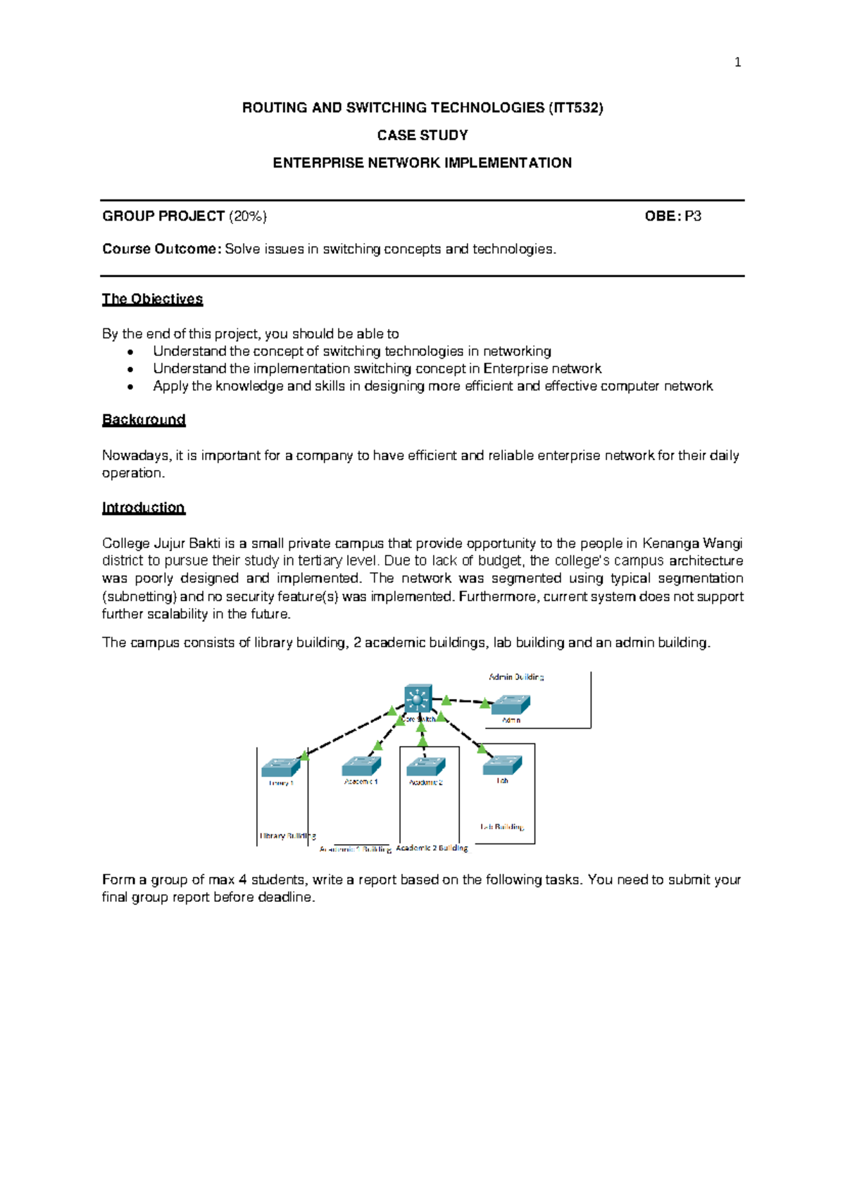 Enterprise Network Implementation Case Study - ITT 532 - Studocu