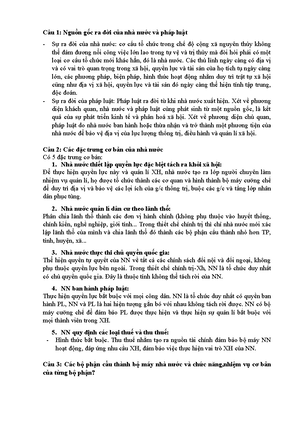 [Solved] Ch ra s ging v khc nhau trong quan im v mt s chc nng ca nh nc ...