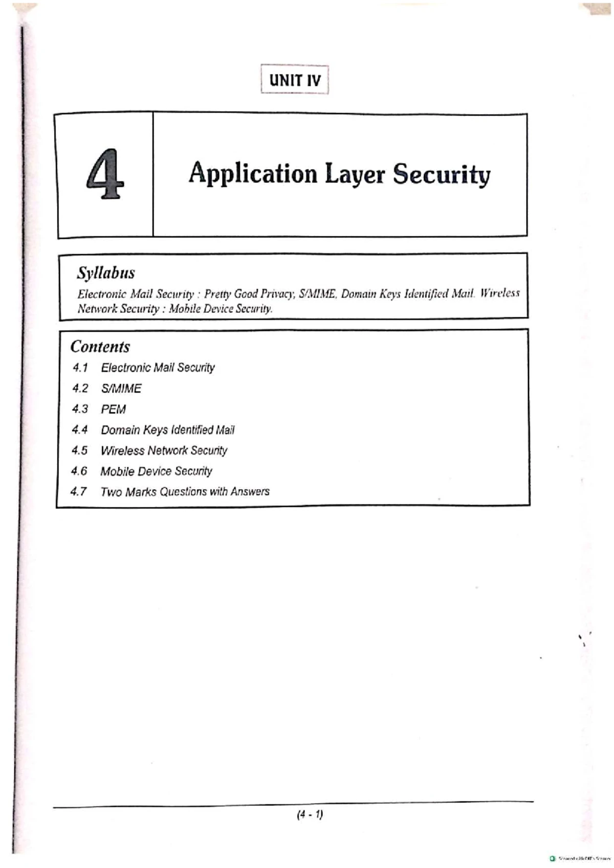 Network Security (CCS354) book 1 units - SYLLABUS Network Security UNIT ...