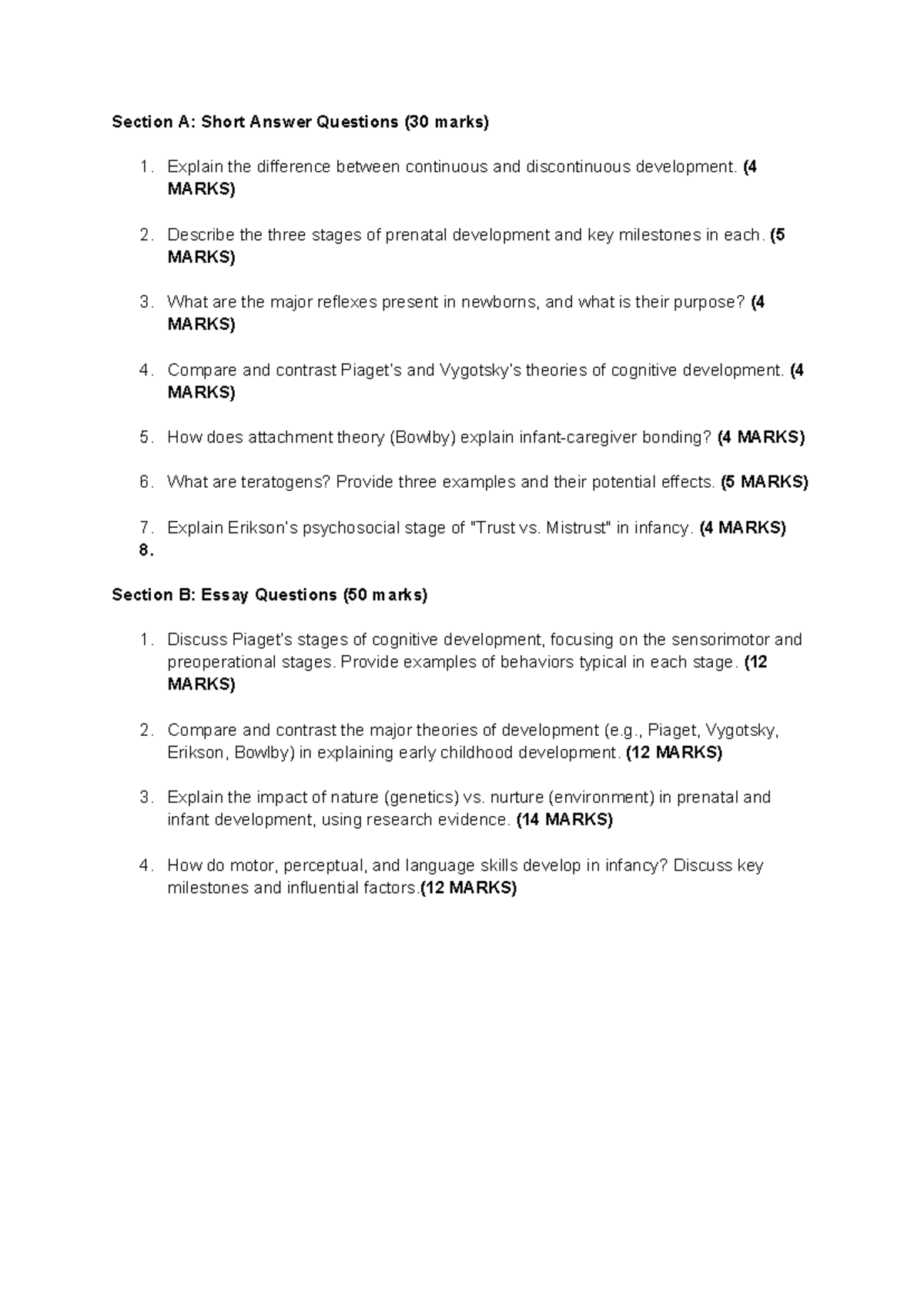 CDLT6211 Test Prep: Short & Essay Questions on Development Theories ...