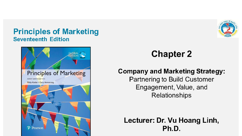 Principles of Marketing (MKT 101) Chapter 2: Strategic Planning ...
