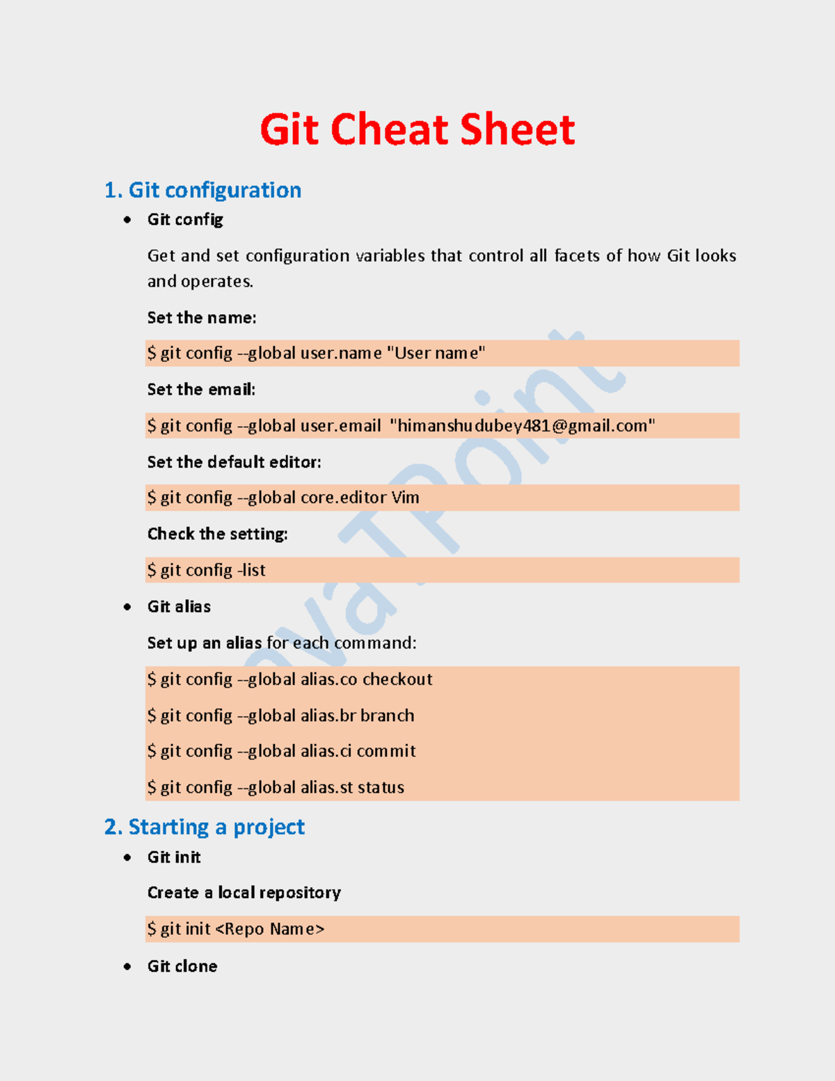 GIT 101: Comprehensive Cheat Sheet for Git Commands and Configurations ...
