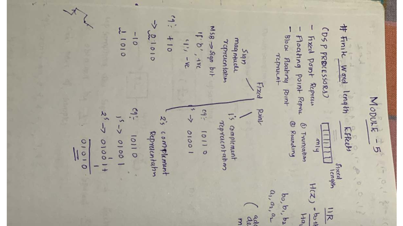 DSP Mod-5 - Floating Point Representation Notes - Studocu