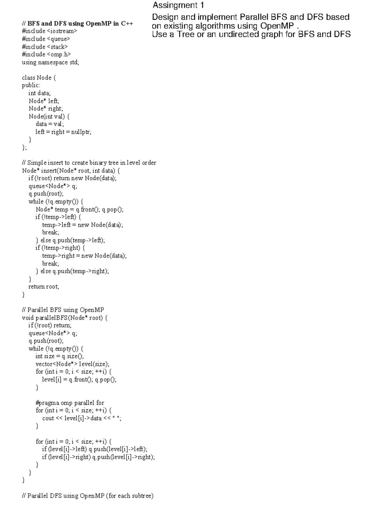 HPC all codes laboratory practice 5 - // BFS and DFS using OpenMP in ...