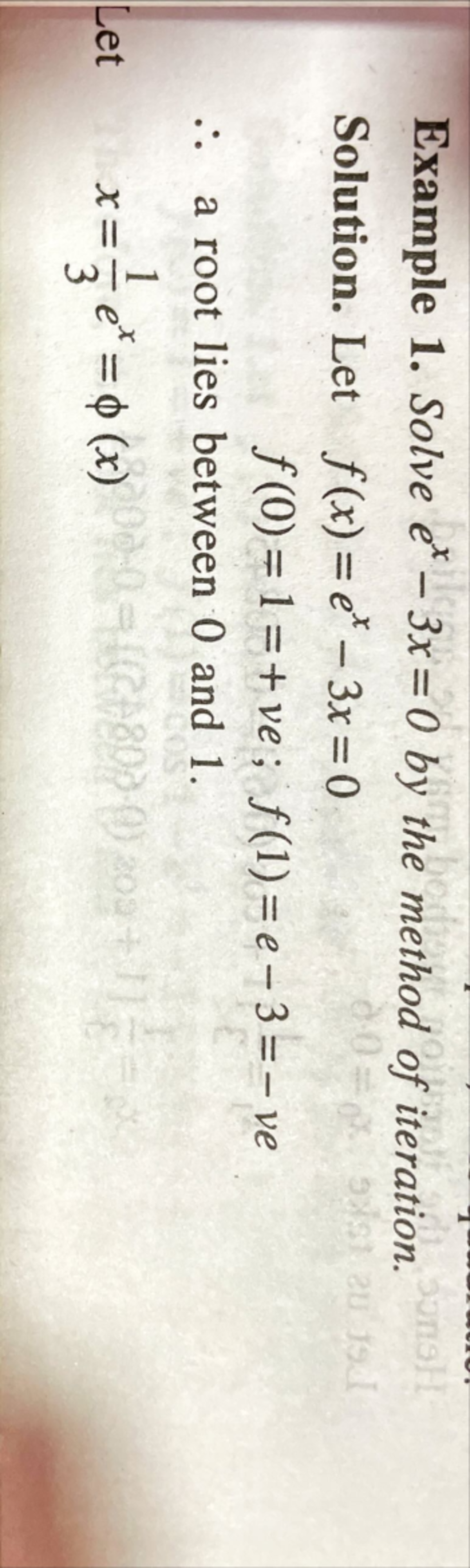 Iteration method - Textbook - Example 1. Solve e the method of ...