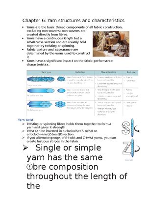 Textiles Design Notes - Examination Revision - Year 12 Textiles ...
