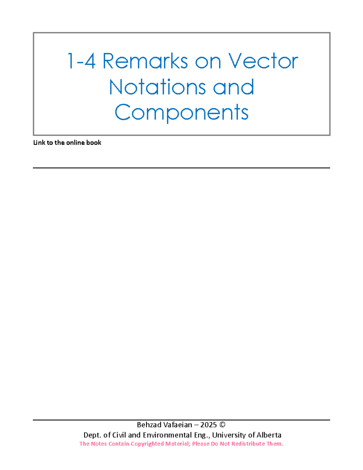 Remarks on CVN and Vector Components - CE 2025 Notes - Studocu