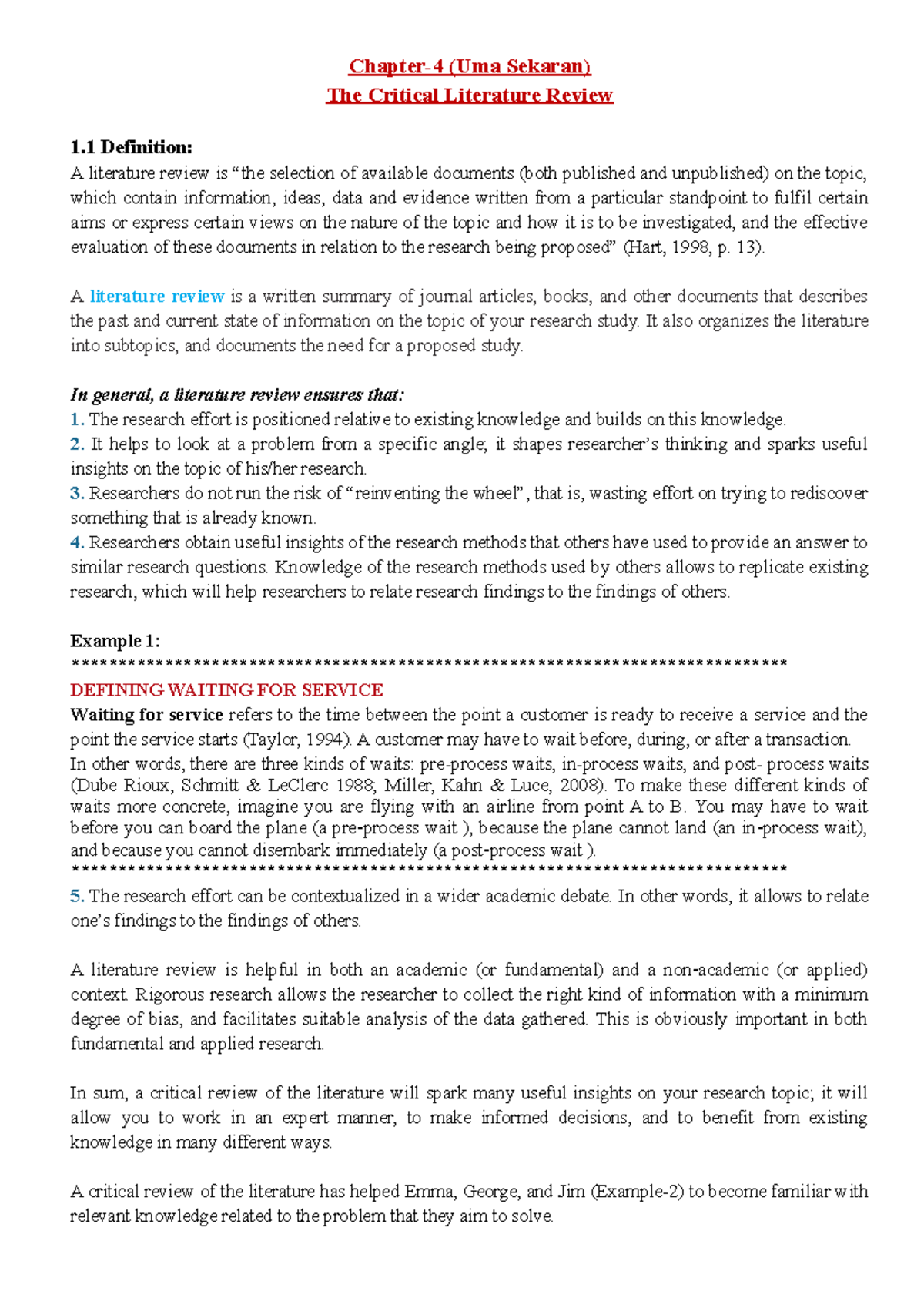 Critical Literature Review Insights for Lecture - LIT101 - Studocu