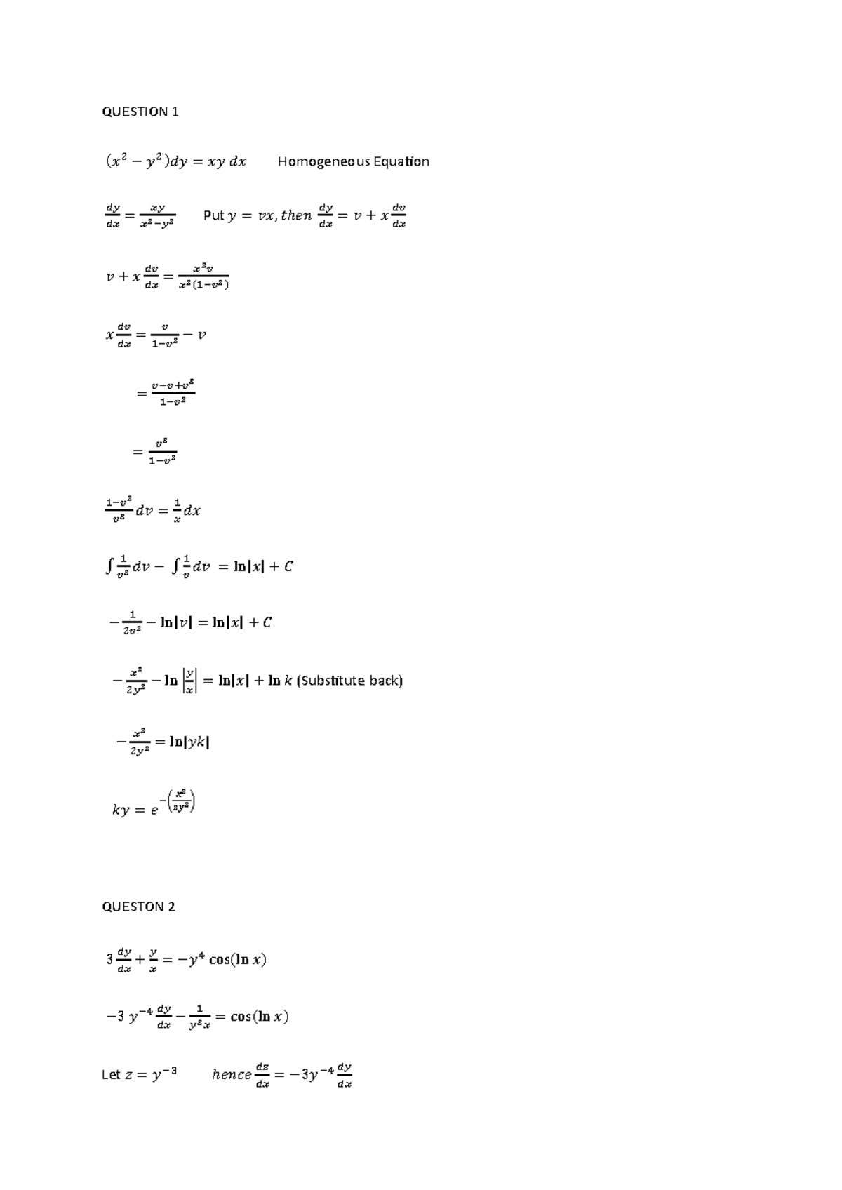 MAT3700 Assignment 01 Detailed Solutions and Explanations - Studocu