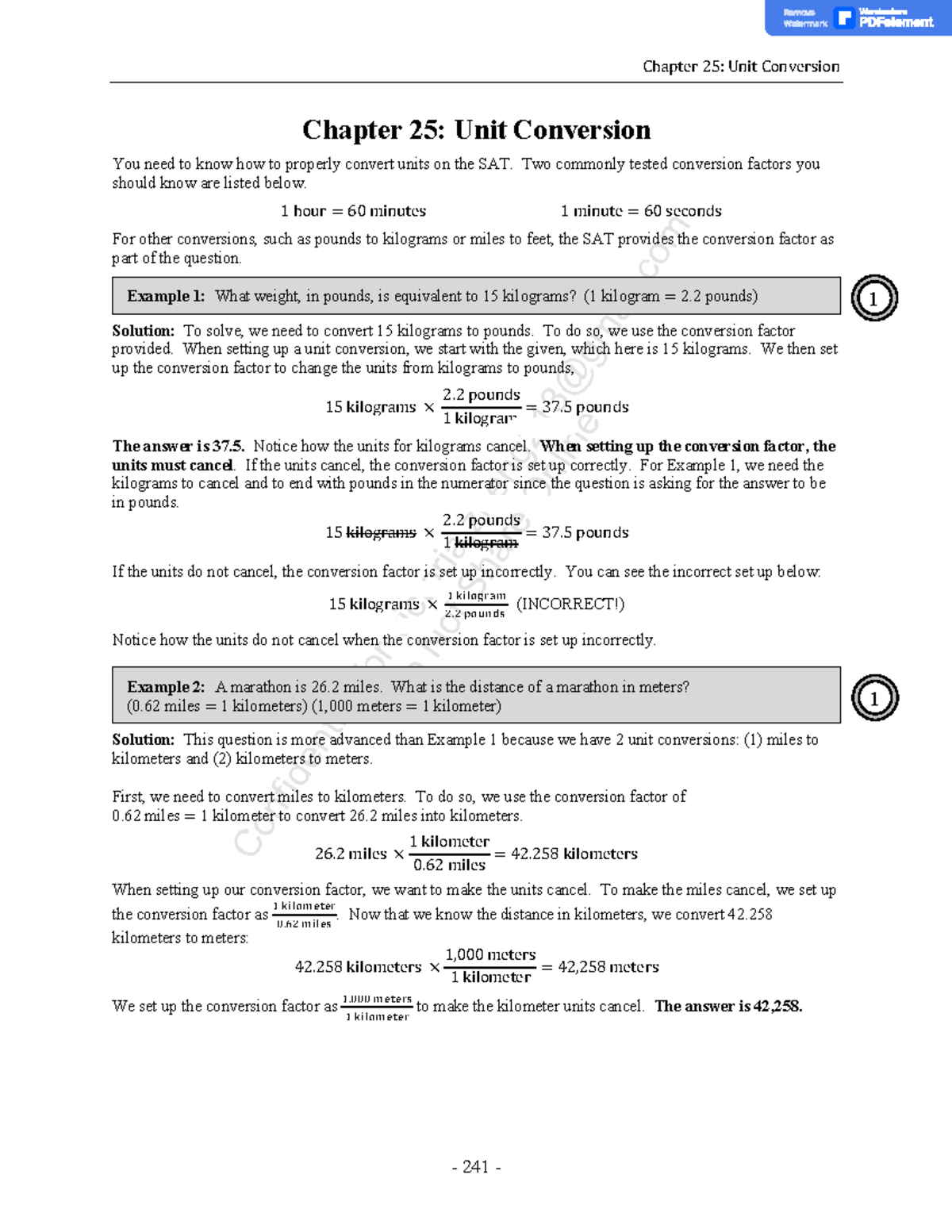 DSAT Math Prep: Unit Conversion Techniques and Examples - Studocu