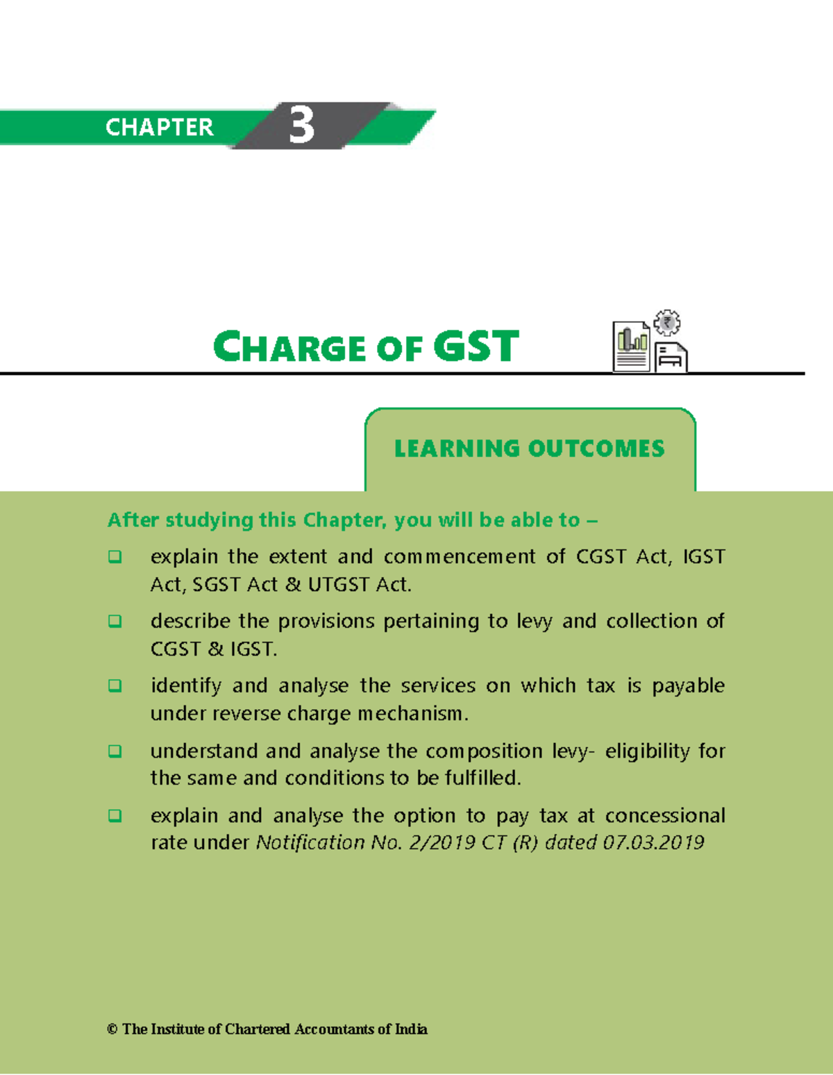 Chapter 3.3: Charge of GST - Key Provisions and Analysis - Studocu