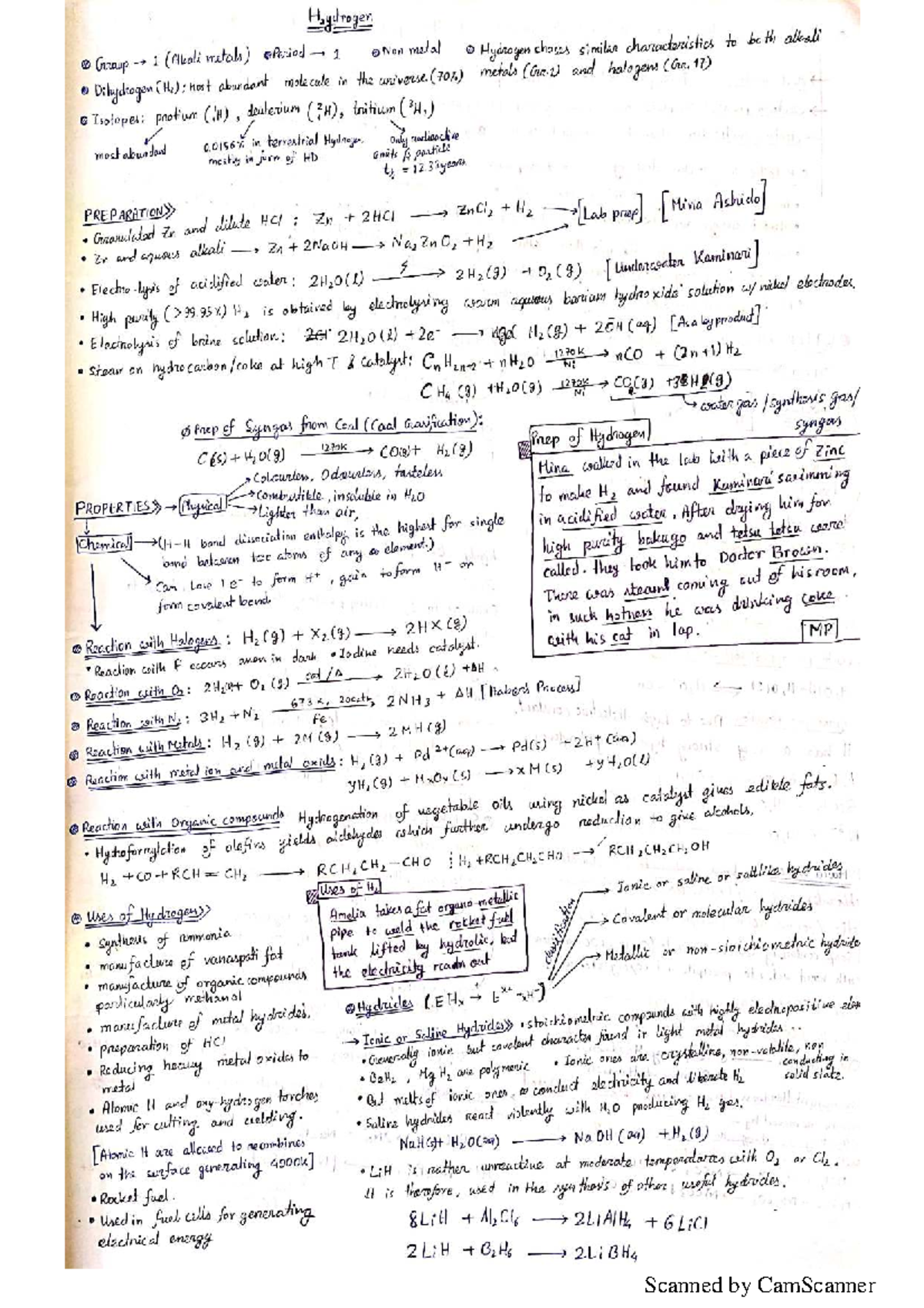 Inorganic Chemistry Short Notes (Course Code: CHEM101) - Studocu