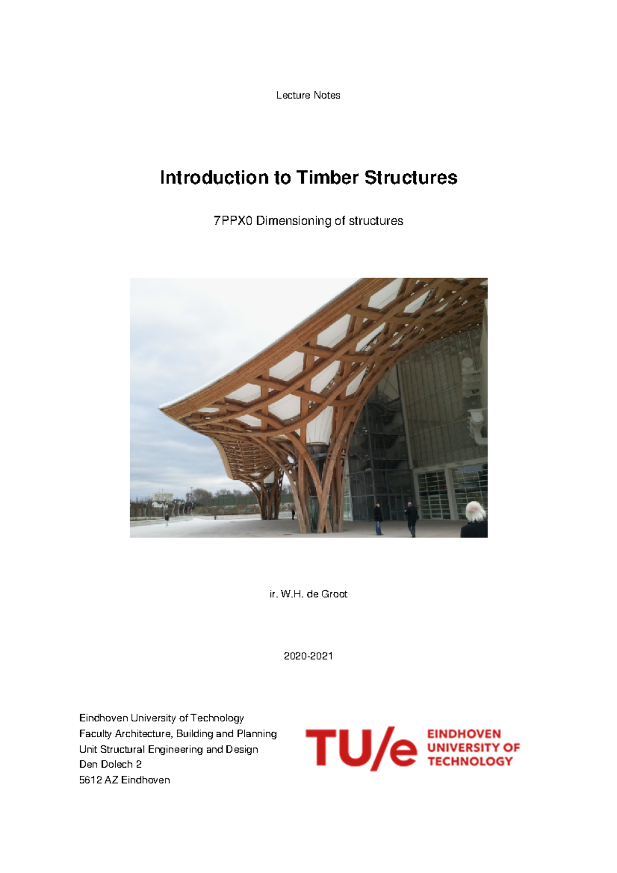 7PPX0 Lecture notes - Dimensioning of structures - Lecture Notes ...
