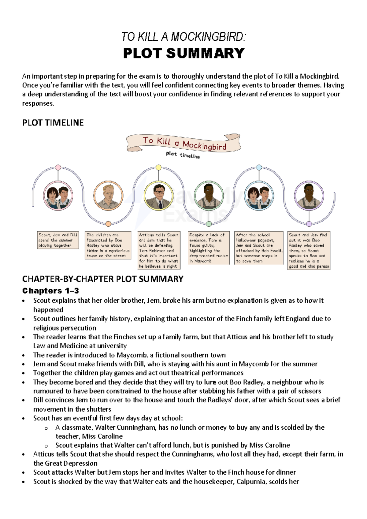 To Kill a Mockingbird (ENG 101): Comprehensive Plot Summary - Studocu