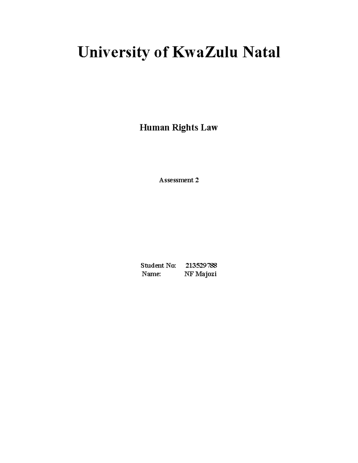 Human Rights Law Assignment 2: Public Opinion & Constitutionalism ...