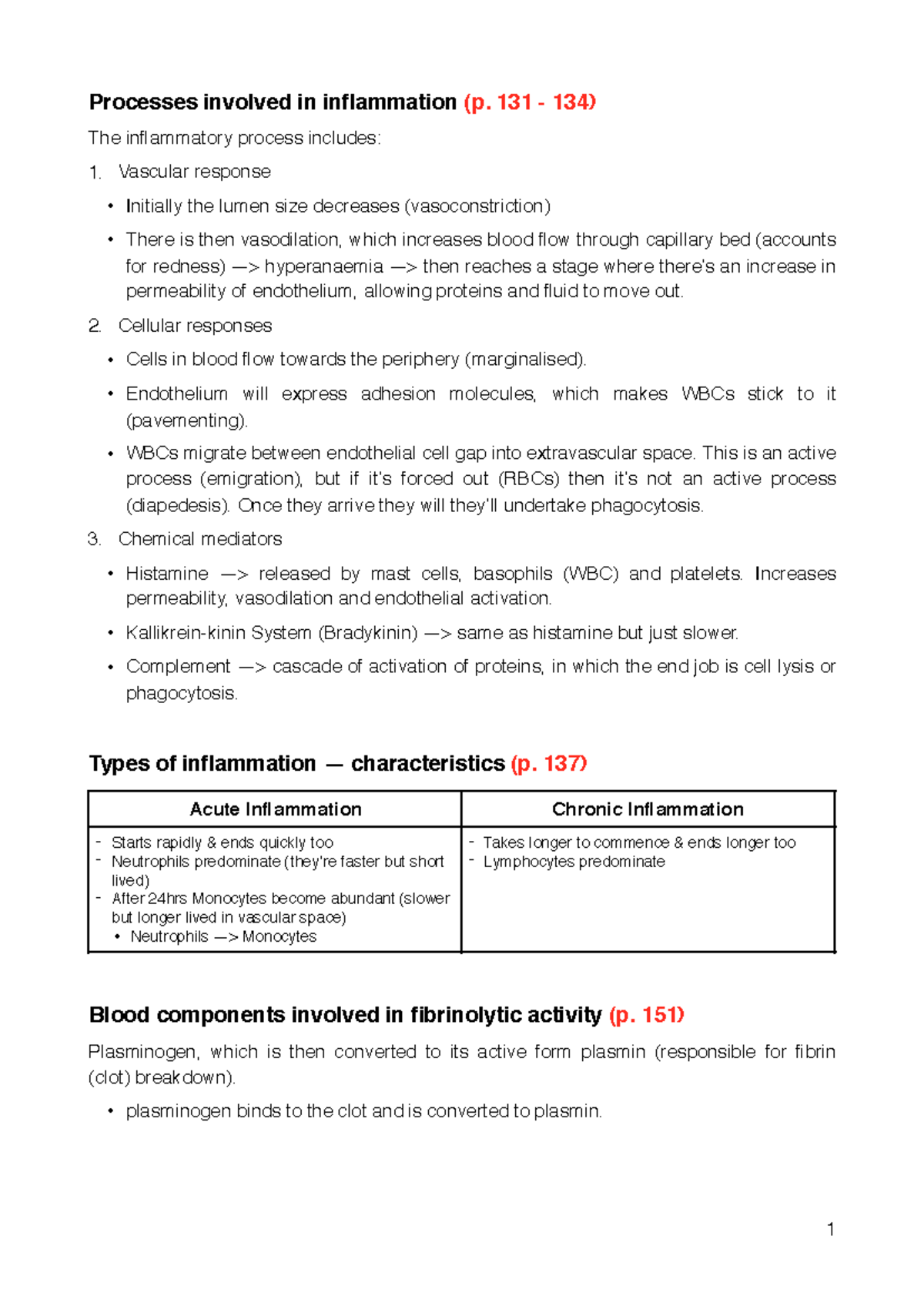 Pathological basis of disease summary notes - Processes involved in ...