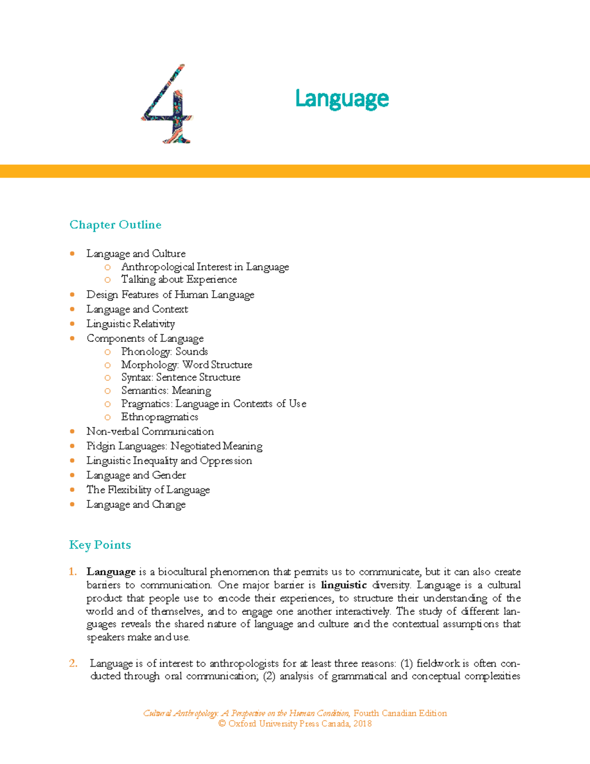 Chapter 4: Language and Culture in Cultural Anthropology (SSG) - Studocu