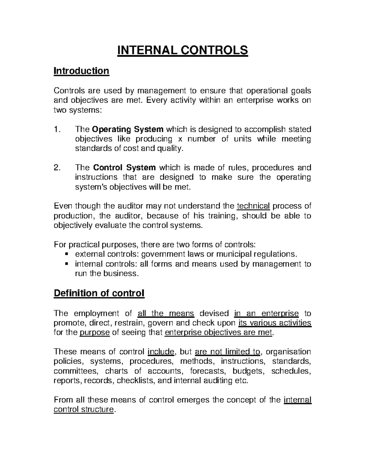 June Prep Questions & Solutions for Internal Audit (IA 101) - Studocu