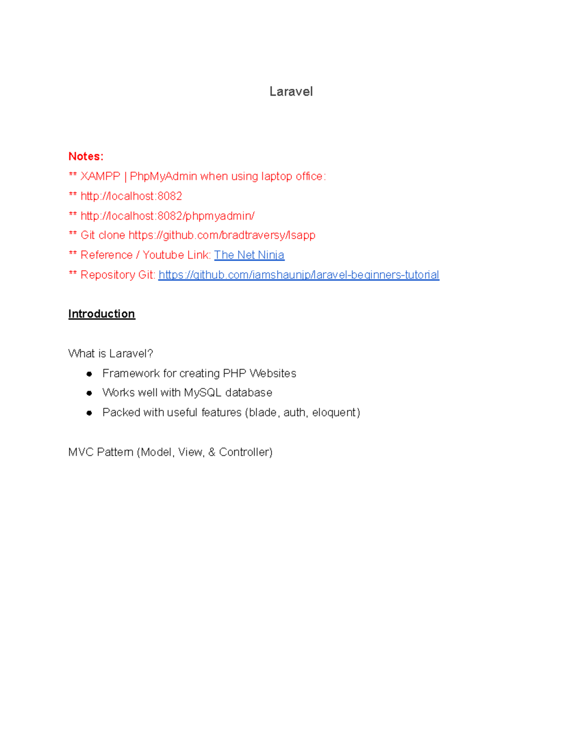 Laravel Notes: XAMPP & PhpMyAdmin Setup Guide for Tech 1 - Studocu