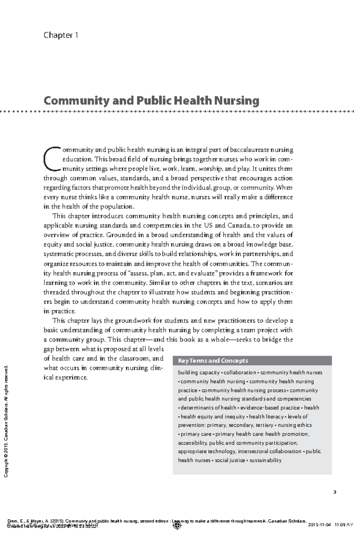 Community and Public Health Nursing, Second Editio - 3 Chapter 1 ...
