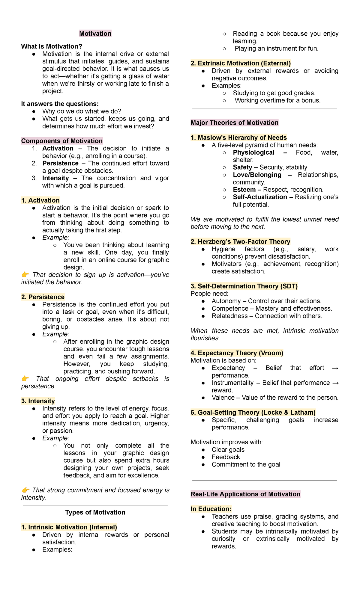 Lesson 3: Understanding Motivation in MGT - Key Concepts and ...