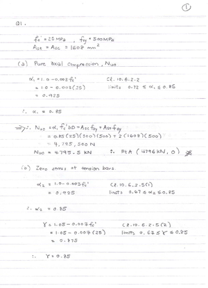 Final Exam Paper - Concrete Structures (UG) 300736 - 2020 - Studocu