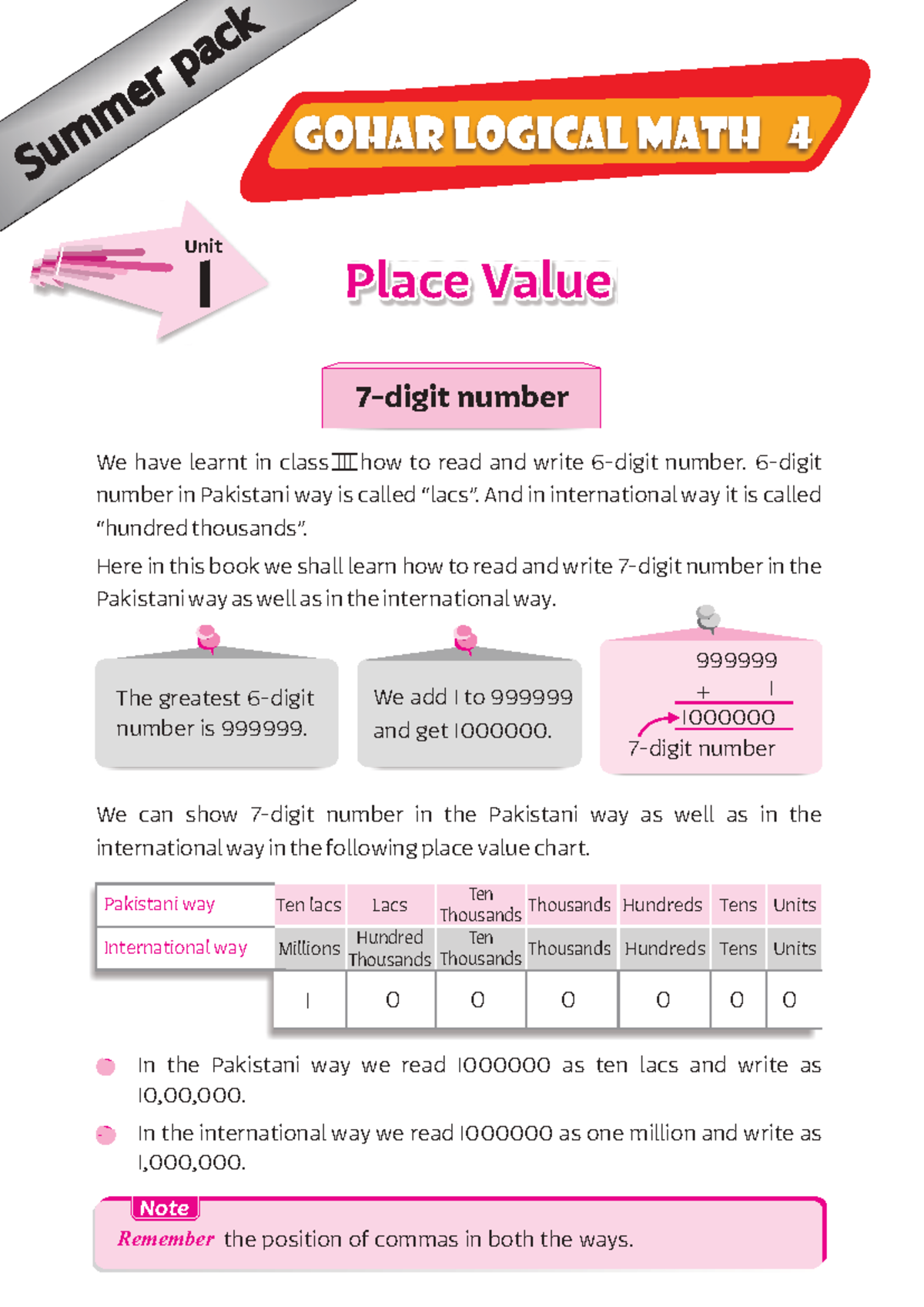 Gohar Logical Math 4: Unit 1 Place Value & Multiplication Concepts ...