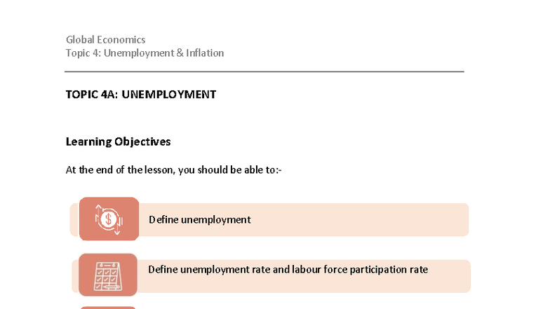 Oct25-BEC1008-T4: Unemployment & Inflation Overview - Studocu
