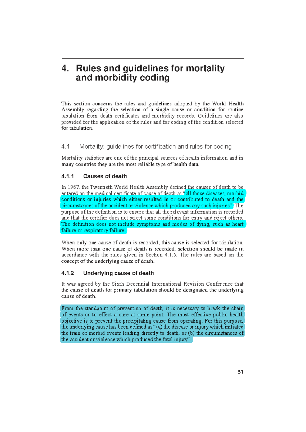 Mortality and Morbidity Coding Guidelines: A Comprehensive Overview ...