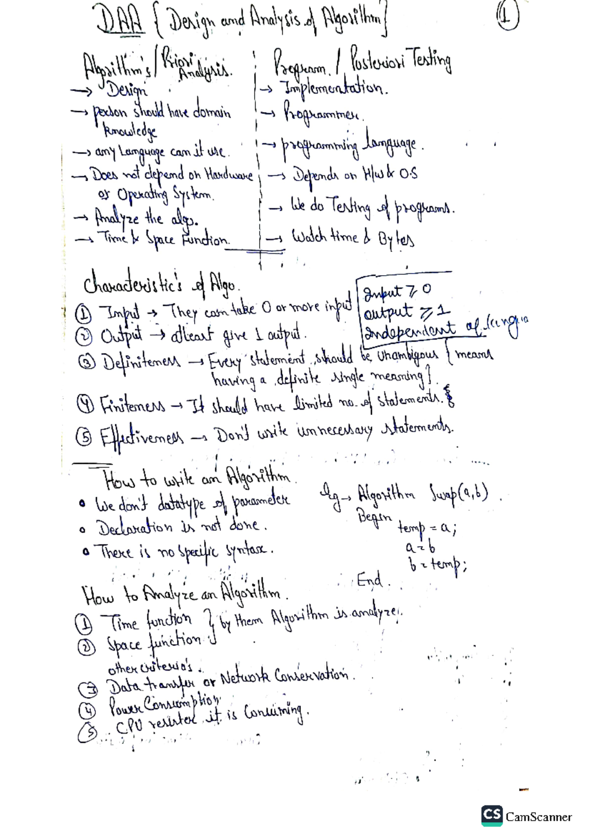 DAA101 Final Exam Notes on Algorithms: Analysis and Complexity - Studocu