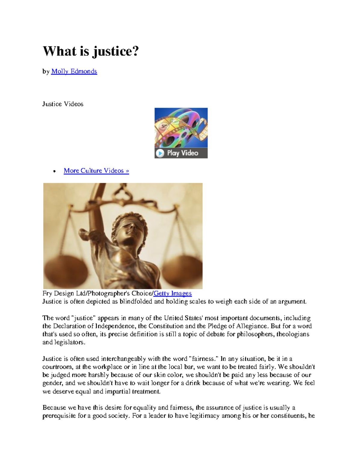 Justice: Definition, Importance, and Cultural Perspectives - Studocu