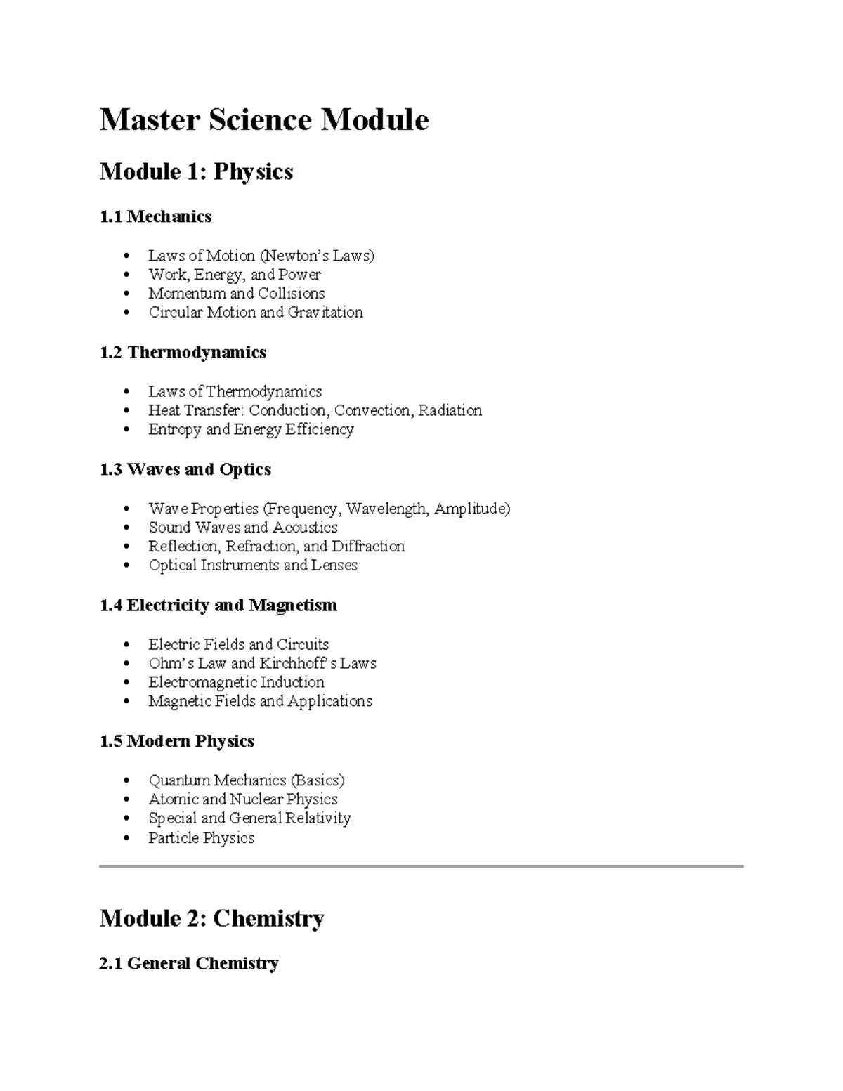 Master Science - Complete Study Guide for Modules 1-3 - Studocu