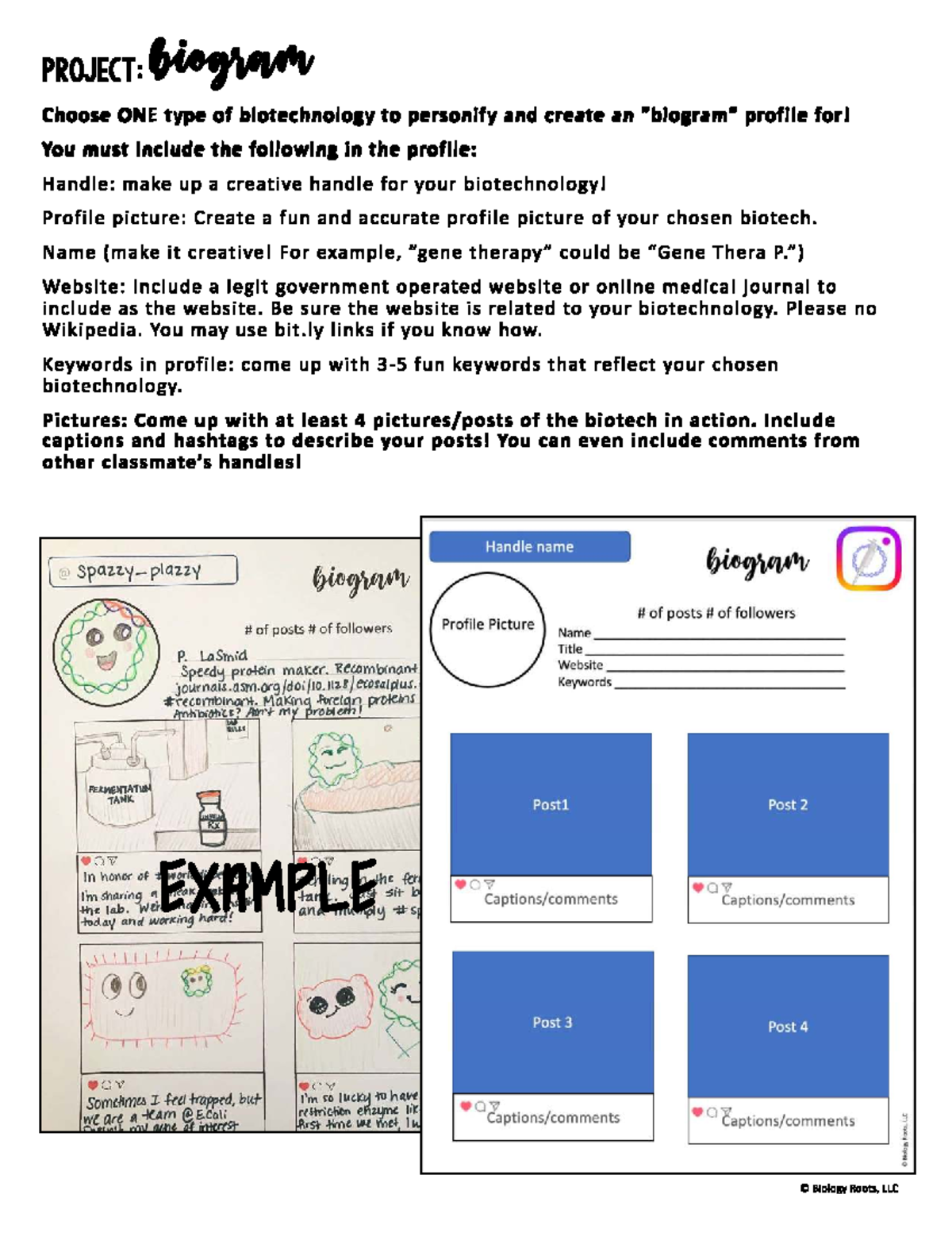 Biogram Project - ksoopsdfjiosdfjiosdfj - PROJECT: biogram Choose ONE ...