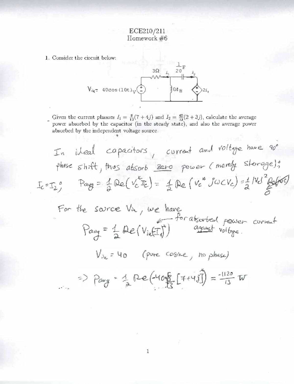 HW2 SOL - Summer 2025: Solution for Circuit Analysis Homework - Studocu