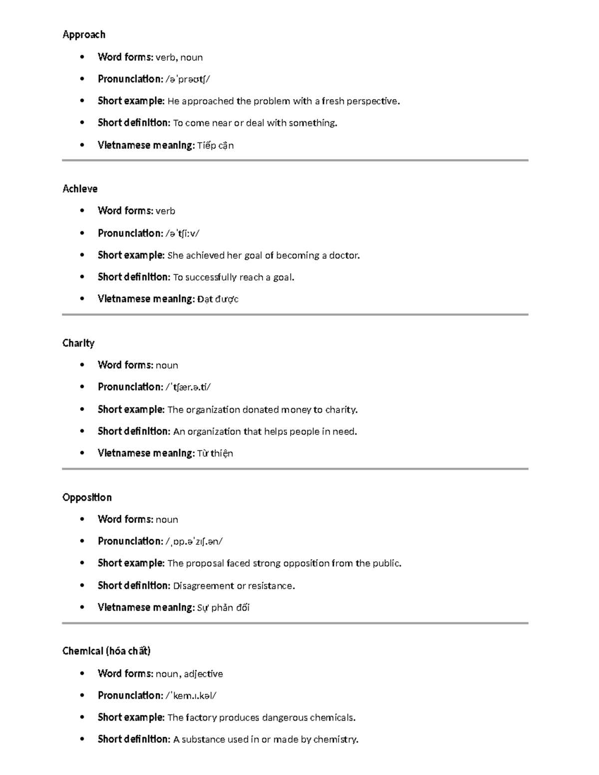 Unit 6 Vocabulary: Word Forms, Pronunciations, and Definitions - Studocu