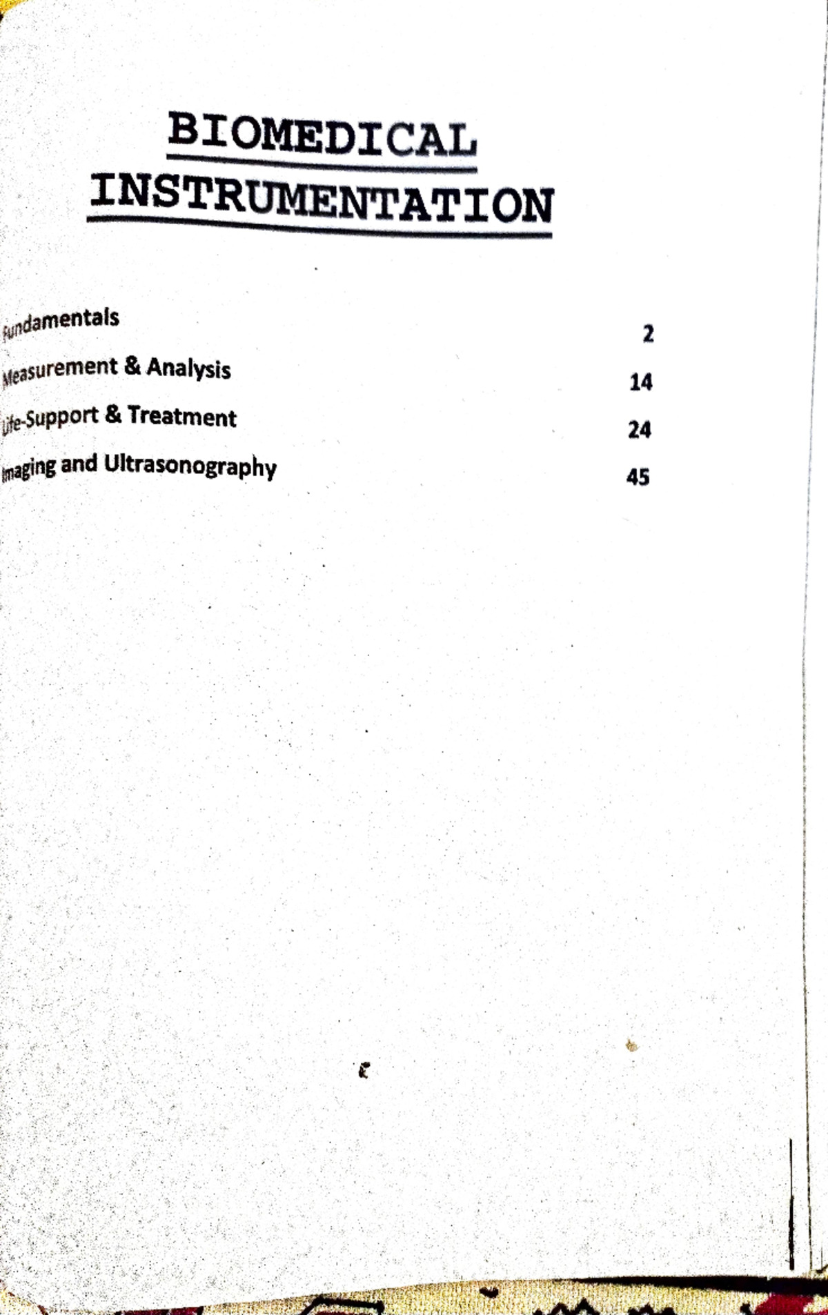 Biomedical Instrumentation: Fundamentals, Measurement, and Analysis ...