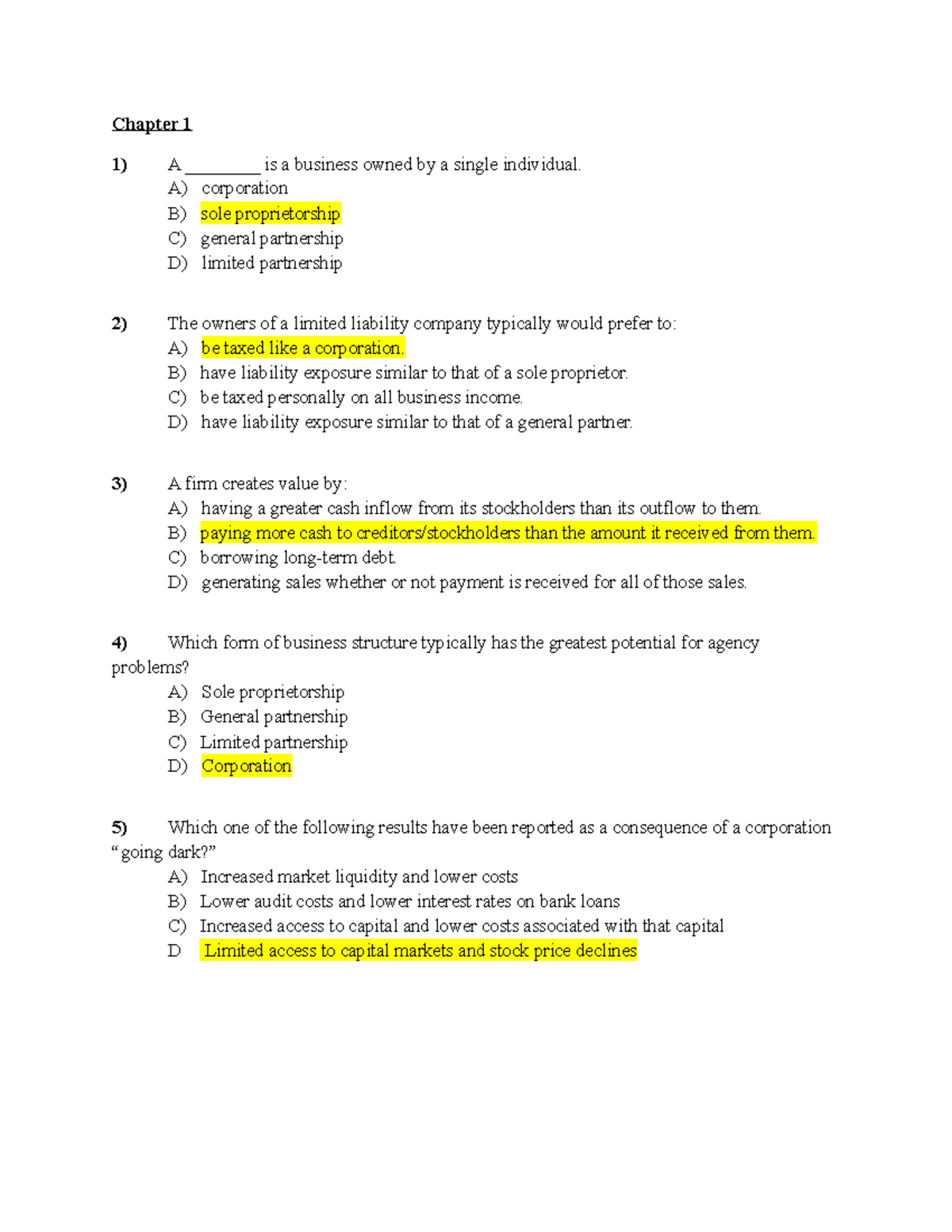 CF Midterm Revision Set 3 Answer Key and Solutions - Studocu