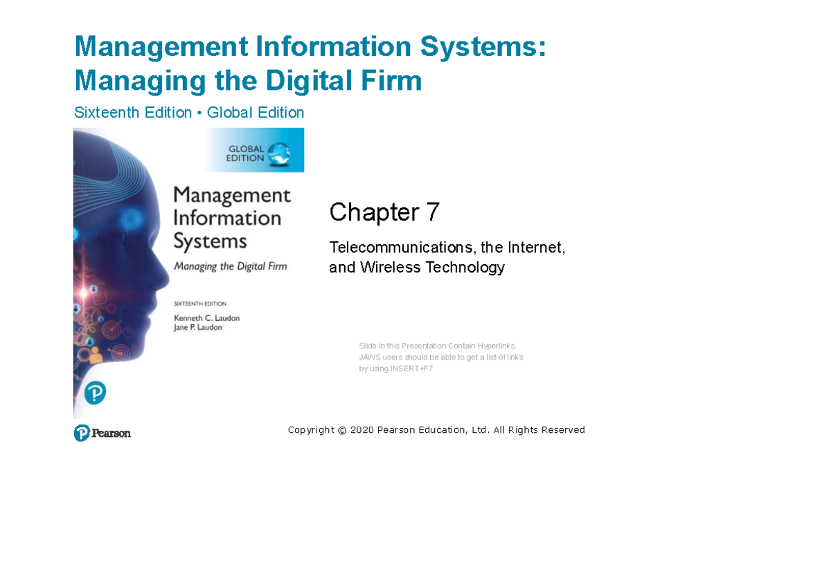 Management Information Systems: MIS Chapter 7 - Telecommunications ...