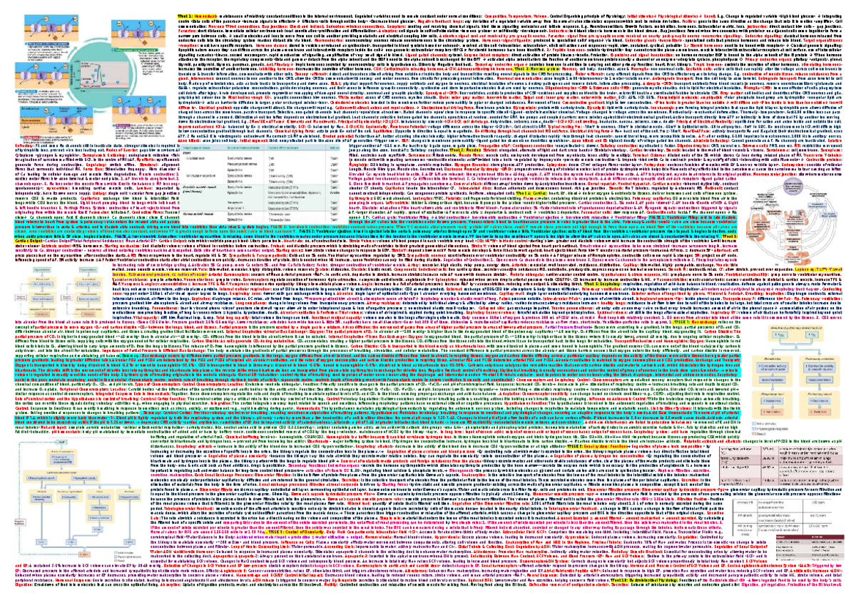 BIOL 101: Mid-Semester Cheat Sheet on Physiology and Immunology - Studocu