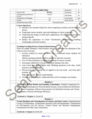 CC UNIT-1 - unit 1 notes - Cloud Computing - Studocu
