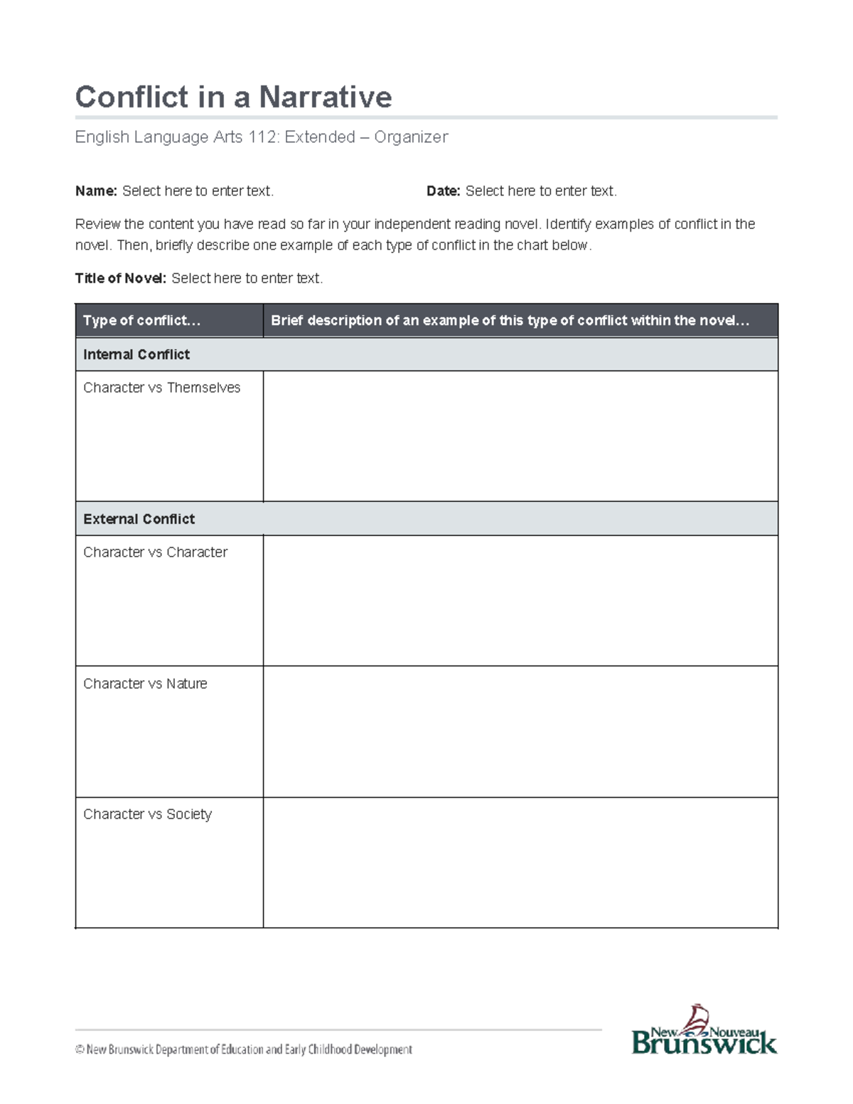 ConflictNarrative - 1 Conflict in a Narrative English Language Arts 112 ...