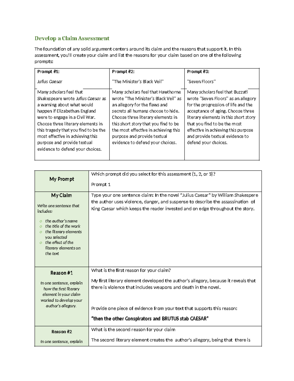 3.04 Assignment - Develop a Claim Assessment The foundation of any ...
