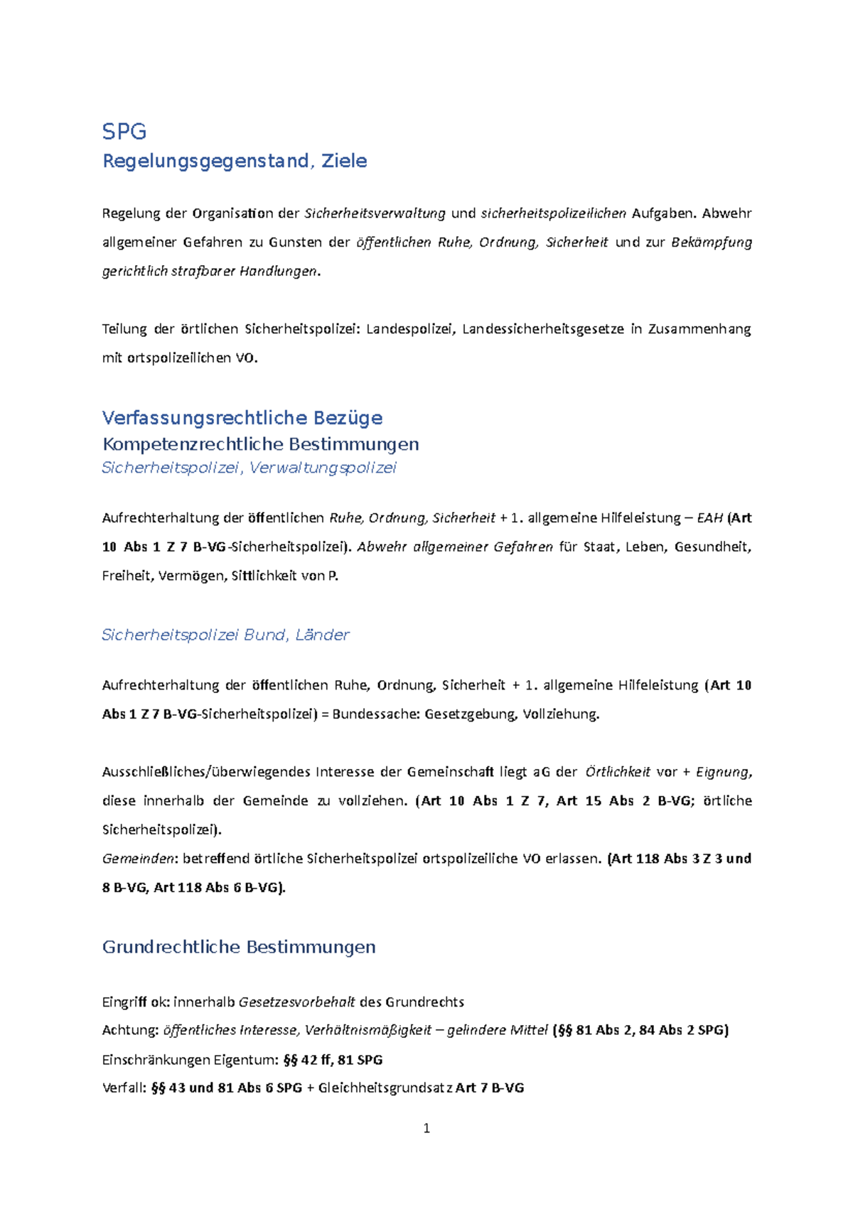 spg-sicherheitspolizei-regelungen-sicherheiten-und-befugnisse-studocu