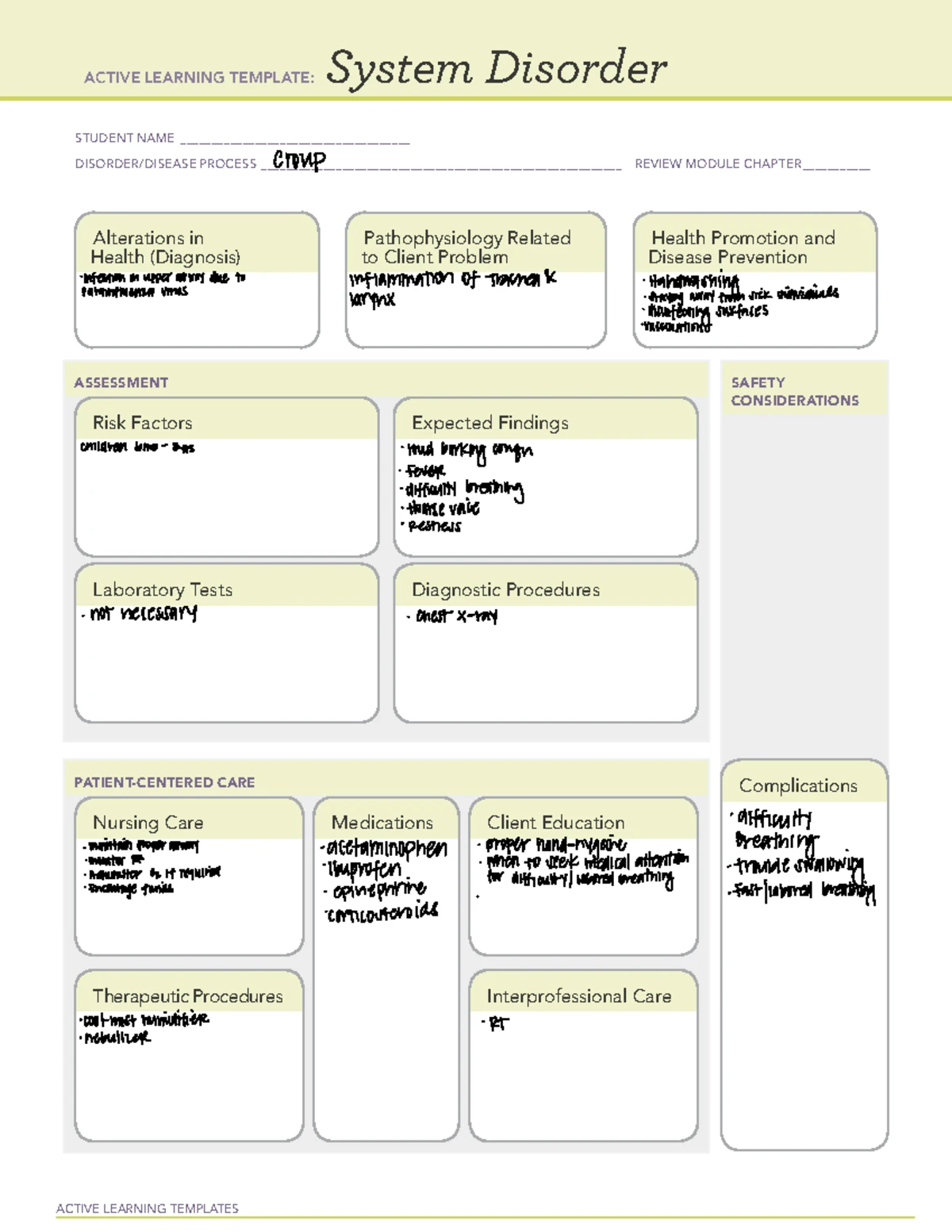 ATI Active Learning Template: Acute Glomerulonephritis Insights - Studocu