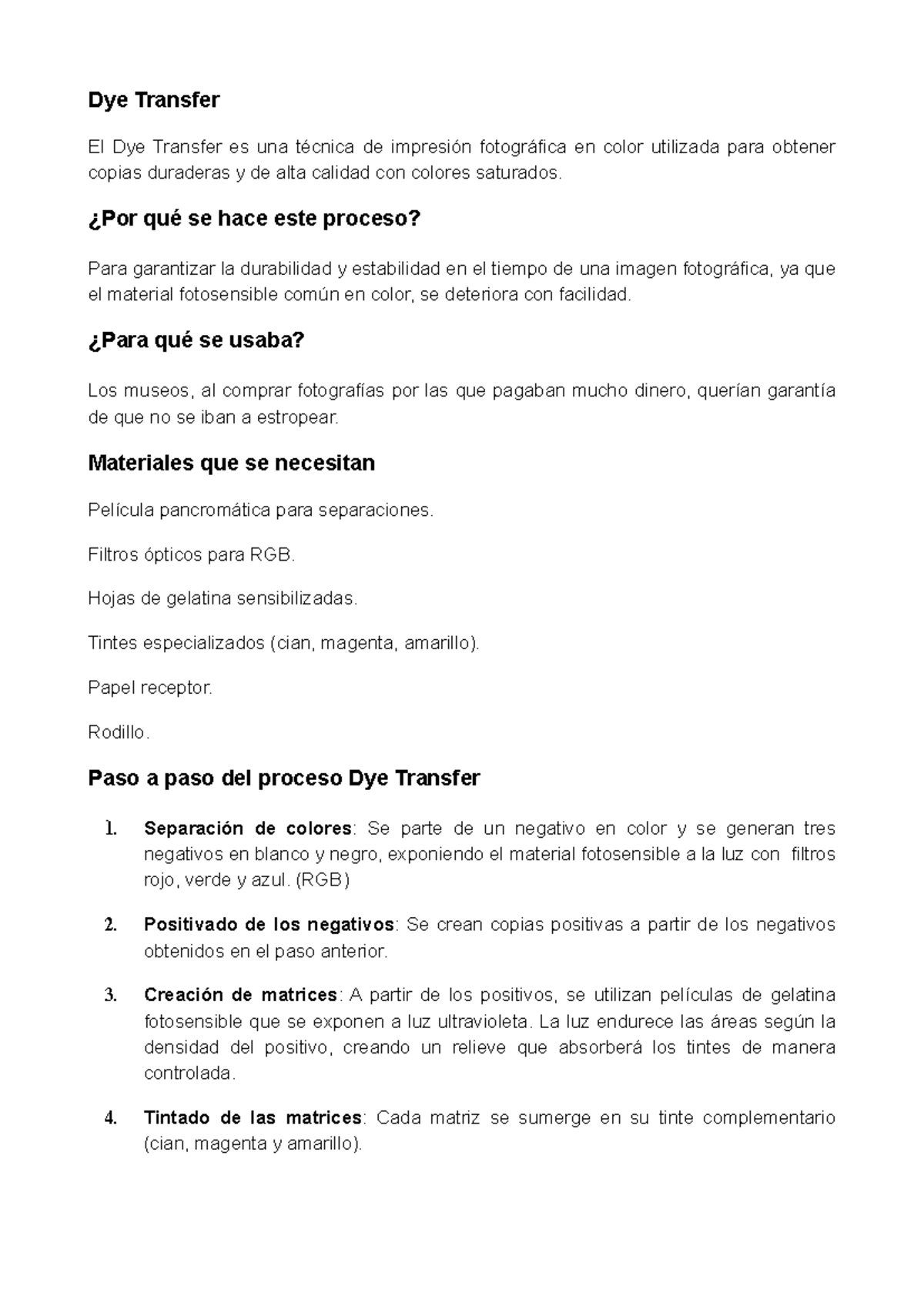 DYE Transfer. ELV - Dye Transfer El Dye Transfer es una técnica de ...