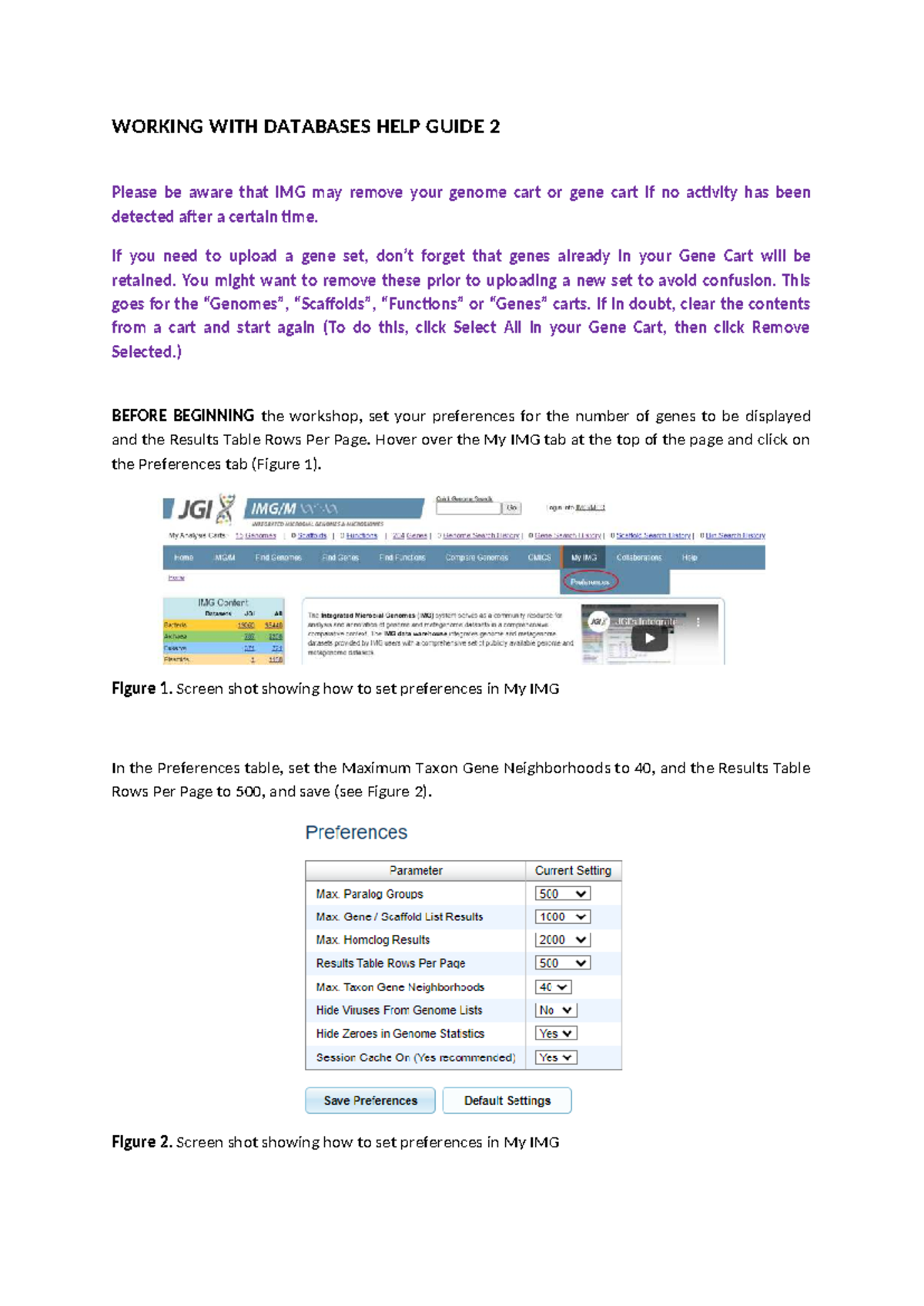Workshop 2 Working with databases (help guide) 2024 - WORKING WITH ...