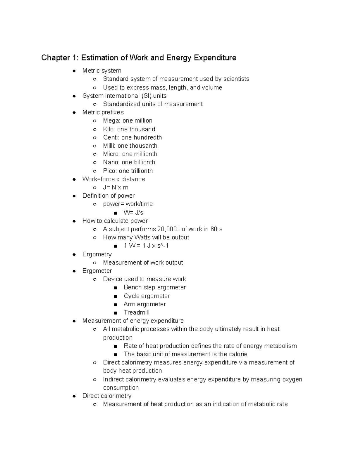 KINES 333: Chapter 4 - Exercise Metabolism & Energy Systems Overview ...