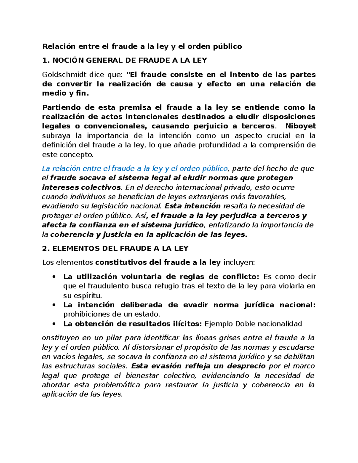 Relación entre Fraude a la Ley y Orden Público: Análisis y Efectos ...