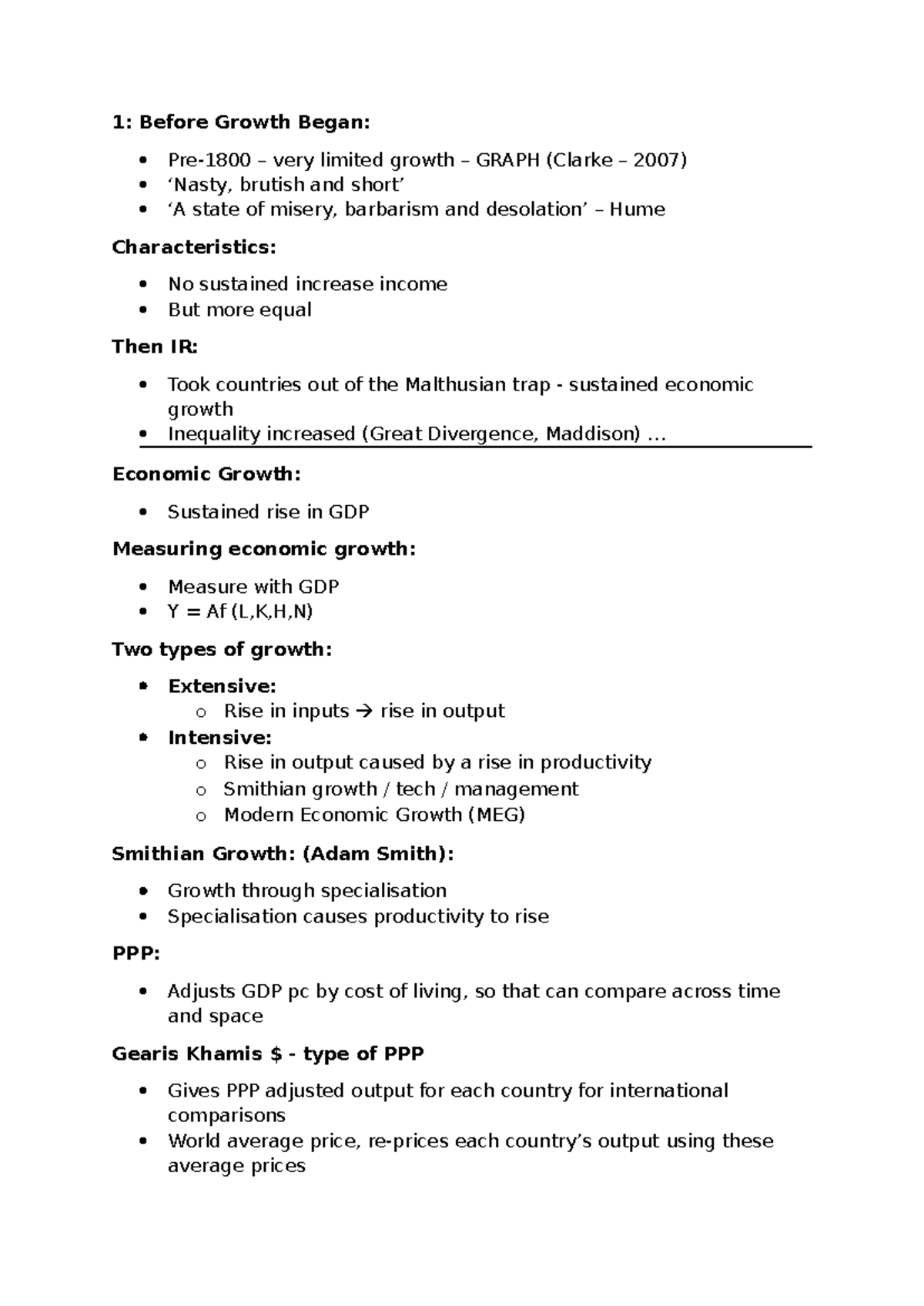 1 - Lecture Notes on Economic Growth and Development (ECO 101) - Studocu