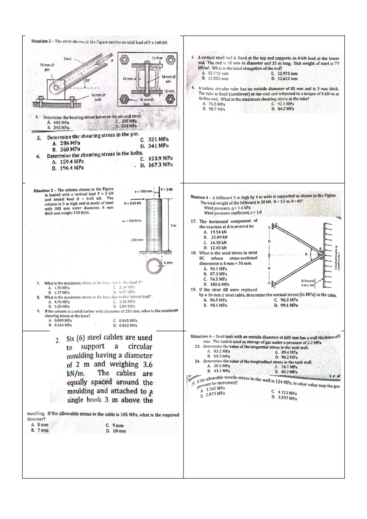Mechanics Course Review (CE Ref 1, 2) Answer Keys 2011-2015 - Studocu